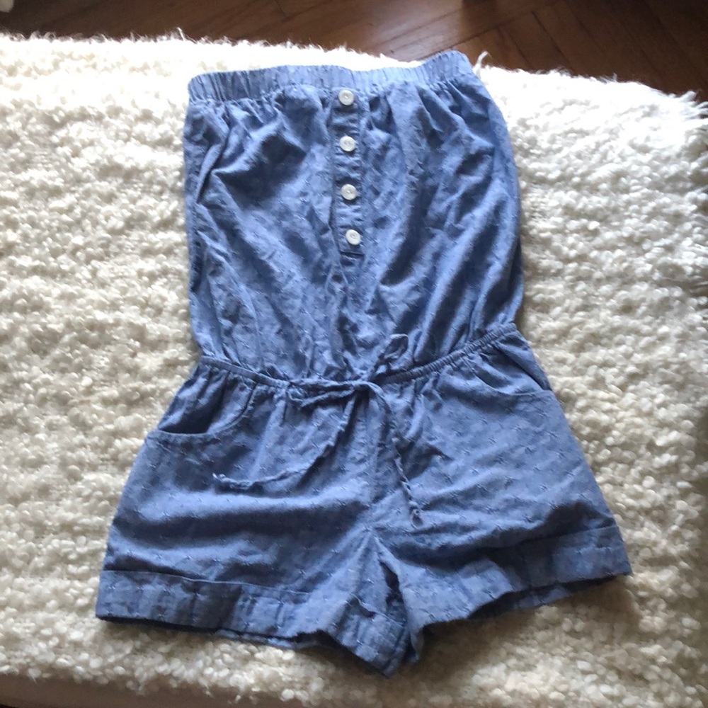 Delia chambray romper